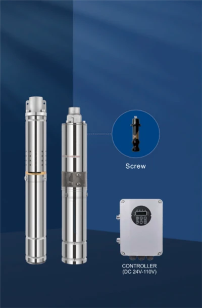 Pompe de puits à énergie solaire CC 2ss/3ss